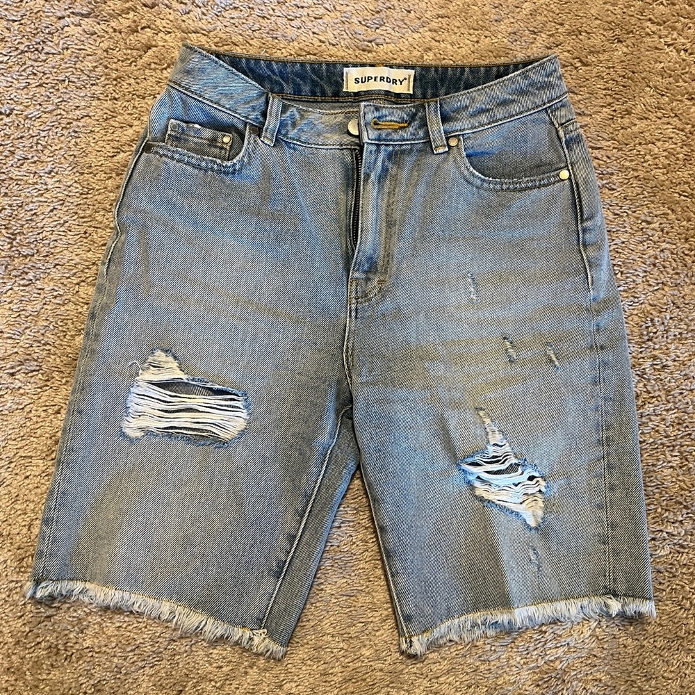 Superdry Light Blue Denim Shorts
